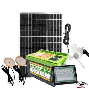 ระบบพลังงานบ้าน 200W ชุดเต็ม พร้อมแบตเตอรี่ LifePO4 แบบ MPPT สำหรับใช้งานกับระบบกริด  แผงโซลาร์เซลล์แบบโมโนคริสตัลไลน์  ชุดไฟส่องสว่างพลังงานแสงอาทิตย์  พร้อมฟังก์ชั่นพาวเวอร์แบงค์ - Product Image 3