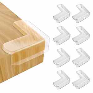 Baby Proofing Transparent PVC Table Corner Strong Adhesive Protector for Coffee Table Desk Kitchen Hood Cabinet Bedroom Bed