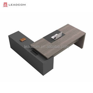 LEADCOM Espace de travail moderne Poste de travail avec rangement Mobilier d'armoire latérale Bureaux d'ordinateur Tables de poste de travail pour cadres - Product Image 3