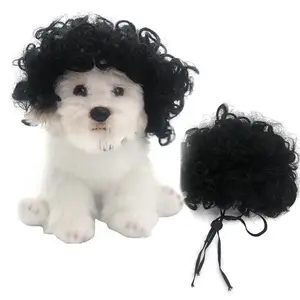 Fornitore Dropshipping 1 pezzo parrucca per cani personalizzata per animali domestici fascia per animali domestici parrucca soffice parrucca corta Bob Pet extension per peli di cane