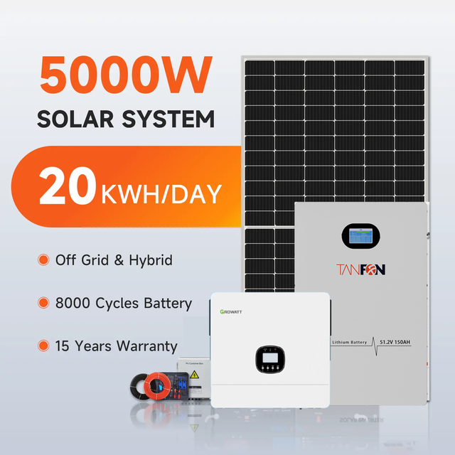 220v 5000w Complete Set Inverter and Battery and Home Photovoltaic 5kw Uganda 2000w Tier1 Japan 1500w Solar Panels