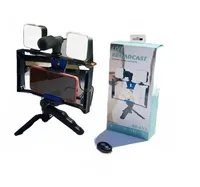 Trépied flexible professionnel AY49 AY49X AY49Z pour téléphone portable TikTok, perche à selfie, microphone et kit d'éclairage d'appoint