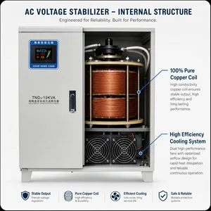 50KVA 3-Phasen-Stabilisator Kontaktloser Spannungsstabilisator 380V AVR Automatischer Spannungsregler - Product Image 3