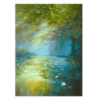 Peinture à l'huile texturée peinte à la main style nordique pour salon, art mural floral pour salle à manger, taille personnalisable