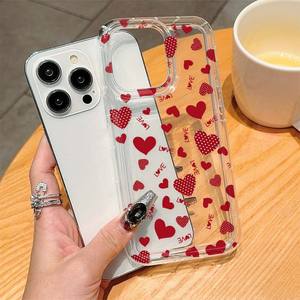 Custodia per telefono cellulare in TPU con stampa con fiocco a labbro rosa con effetto antiurto per <span class=keywords><strong>Iphone</strong></span> X Xr Xs Max 11 12 <span class=keywords><strong>13</strong></span> 14 15 16 17 - Product Image 5