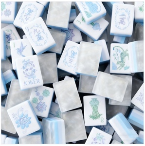 Juego de Mahjong Acrílico de Lujo Moderno con Fichas de Color Perla, Ecológico, Estilo Americano, para Regalos y Reuniones - Product Image 3