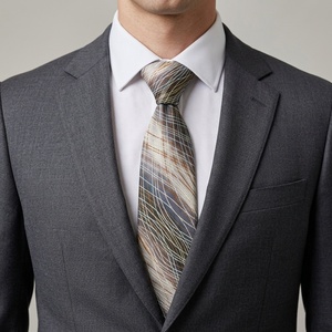 Cravates de Luxe en Jacquard 3D Tissé, Motifs Géométriques et Ondulés en <span class=keywords><strong>Maille</strong></span>, Polyester Haute Densité, Cravates pour Hommes, Fabrication OEM - Product Image 6