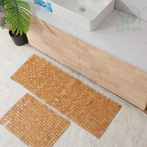 Alfombra de <span class=keywords><strong>Baño</strong></span> de Bambú de 2 Piezas de Secado Rápido <span class=keywords><strong>para</strong></span> Piscina y Spa, con Base Antideslizante - Product Image 5