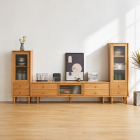 Meuble TV en bois massif Nordic Cloud, moderne, écologique, durable, pour salon, chambre, appartement, meubles de maison