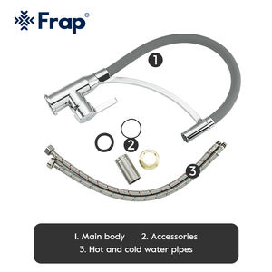 Grifo Mezclador <span class=keywords><strong>de</strong></span> Cocina Moderno Frap, Grifo <span class=keywords><strong>de</strong></span> Agua Monomando Extraíble para Fregadero <span class=keywords><strong>de</strong></span> Cocina, Grifo Cocina F4552 - Product Image 6