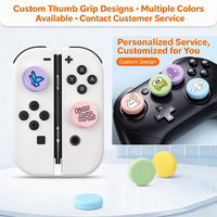 Pelindung Joystick Silikon Warna-warni Cerah, Sarung Pegangan Dekoratif & Tutup Pegangan Jempol untuk / Pengontrol Game Nirkabel
