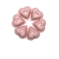 Moule à gâteau en forme de coeur en silicone à 6 cavités moule de cuisson en silicone romantique pour les amoureux accessoires de cuisson ménagers vente en gros