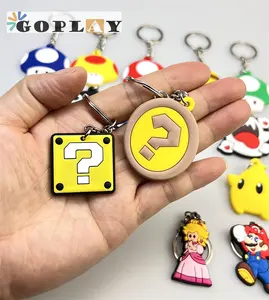 2023 New Item Custom cartoon Keychain Customized Design 3d Rubber Anime Rubber 2d Soft 3d plastic rubber pvc keychain