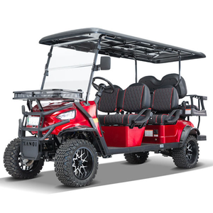 2024 nouveau 4 + 2 sièges voiture de tourisme électrique Club voiture chariot de Golf électrique chariot de chasse classique - Product Image 3