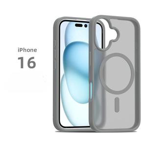 Suitable for iPhone 17 phone case, semi-transparent matte texture, magnetic full-cover shockproof phone protective case - Product Image 4