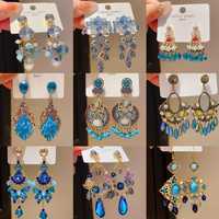 Anting-anting Rumbai Batu Zirkon Resin, Kawat Anting dari Paduan Seng, Mewah Ringan, Berkualitas Tinggi, Personalisasi, Fashionable, Trendy, Perhiasan Wanita