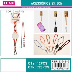 Accessori Ilan: Cordino da 23,5 cm con Clip per Telefono e Portachiavi - Product Image 1
