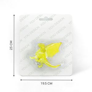 Jouets animaux à presser extensibles et collants, grands jouets sensoriels en TPR élastique avec queues lumineuses, oiseau, <span class=keywords><strong>requin</strong></span>, couleurs vives - Product Image 4