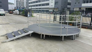 Scène ronde portable 4x4 pieds en aluminium pour DJ, avec structure circulaire réglable, certifiée CE, montage facile - Product Image 5