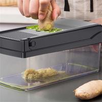 Huishoudelijke Multifunctionele Groentechopper Keukengereedschap Snel Gesneden In Blokjes Gesneden Aardappelen Shredder 12 In 1 Groentesnijder