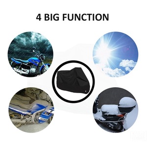 Housse de moto électrique en polyester de soie imperméable et résistante aux déchirures, best-seller, noire, absorbant la chaleur, séchage rapide, UV - Product Image 2