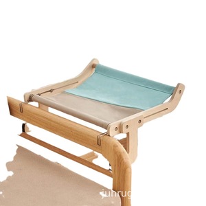 Wooden Cat Hammock Checkered Rectangle Pet <b>Bed</b> Window Mount For Cats Sunbathing - Product Image 5