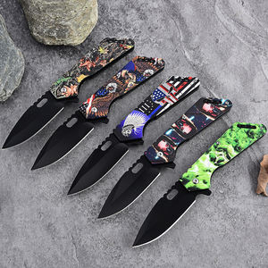 माननीरी बड़े आकार के उपयोगिता चाकू आउटडोर शिविर सभी स्टील हैंडल लॉकलेस फोल्डिंग 3 डी प्रिंटिंग चाकू जेब चाकू - Product Image 3