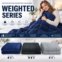 Couverture lestée douce double face personnalisée OEM ODM, couverture sensorielle lourde pour le lit et le sommeil