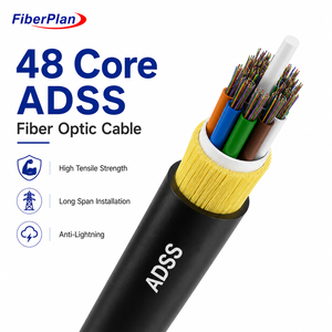 Câble à fibres optiques ADSS Asu 24 et 48 fibres, 6, 12, 48, 96, <span class=keywords><strong>144</strong></span> Hilos, câble à fibres optiques à gaine simple ADSS en <span class=keywords><strong>fibre</strong></span> <span class=keywords><strong>optique</strong></span> - Product Image 4