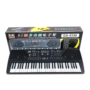 Elektronik piyano 61 tuşları el taşınabilir çok fonksiyonlu elektronik piyano