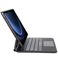 Casing Keyboard Kulit CYKE LED dengan Lampu RGB Magic Touch untuk S9 FE 10.9 inci X510/X516 untuk S9 11 inci X710/X716B/X718U