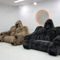 Tierdesign-Serie Gorilla-Optik Sofa-Set Design für Hotel-Wohnzimmer-Dekoration Stoffpolsterung King Kong Sofa Couch