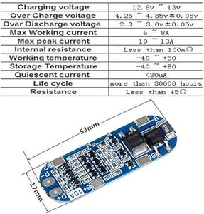Aismartlink 3S 11.1V/12V/12.6V 10A 18650 PCB şarj cihazı BMS koruma levhası Li-ion lityum pil hücresi için - Product Image 3