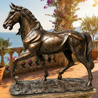 Figurine de cheval en bronze artisanale - Taille personnalisable, patine et socle gravé, sculpture en bronze