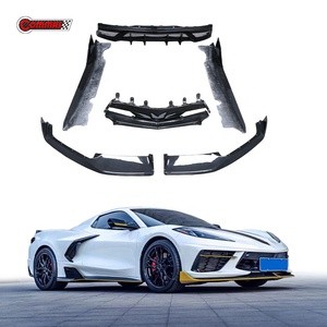 Kit carrosserie de haute qualité en fibre de carbone sèche, style AD, pour Chevrolet Corvette C8 : Lame avant, lame arrière et jupes latérales - Product Image 1