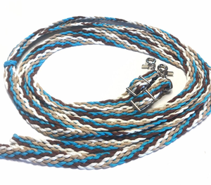 Riendas de equitación trenzadas de 3 hebras de paracord <span class=keywords><strong>para</strong></span> caballo, ajustables y personalizadas - Product Image 4
