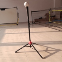Filets de frappe de baseball et de softball portables de 7x7 pieds pour l'entraînement au frappe, au lancer et à la réception avec un tee de frappe, filet de baseball