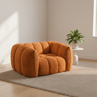 Canapé moderne monobloc compressé, rembourré en bouclette moelleuse, pour petit appartement, mobilier de salon