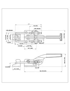 ที่หนีบสลักแบบปรับได้สำหรับงานหนักกล่องเครื่องมือ GH-40323