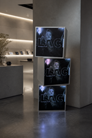 Schermo LED per Vetrine Lanyi, Display Elettronico a Colori, Forma di Cubo Magico 3D, Logo Personalizzabile, Controllo tramite App Mobile