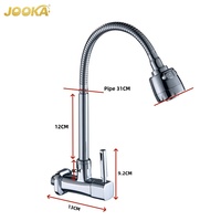 Robinets de cuisine sanitaires Corps en zinc chromé Robinet de cuisine moderne pour eau froide simple