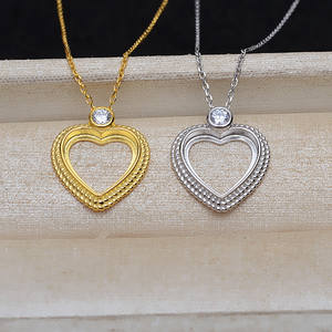 Mabei - Colgante de Plata de Ley S925 con Forma de Corazón de 12 mm, 4780, Colgante de Perla, Accesorio para Manualidades, Componentes de Joyería con Forma de Corazón Vacío - Product Image 1