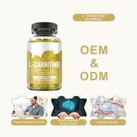 Gummies à la L-Carnitine HDK en marque privée OEM ODM pour un regain d'énergie, une meilleure concentration cérébrale et une meilleure santé immunitaire, sans sucre, véganes, 60 unités, vente en gros