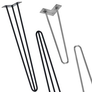 Heavy-Duty Metal Hairpin <b>Legs</b> 2 3 Rod Black Powder Coating Finish Industrial Modern Furniture <b>Table</b> <b>Legs</b> for Outdoor Hospital - Product Image 3