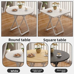Tavolo <span class=keywords><strong>da</strong></span> Pranzo Pieghevole Estensibile di Lusso Bianco Piccolo Minimalista Moderno per Balcone Casa Appartamento Dormitorio Interni Esterni - Product Image 4