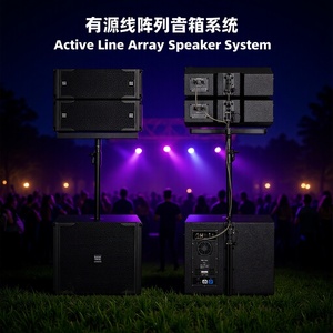 Système de haut-parleurs en ligne active - Audio professionnel haute puissance pour les grands événements/spectacles en plein air/sonorisation de scène - Product Image 3