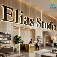 Enseigne lumineuse LED personnalisée en métal et acrylique pour entreprise, magasin ou atelier – Enseigne LED intérieure sur mesure pour signalétique commerciale