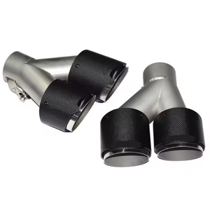 Terminali di Scarico per Auto <span class=keywords><strong>BMW</strong></span> <span class=keywords><strong>Serie</strong></span> <span class=keywords><strong>3</strong></span> G20 G28, Punte Nere Lucide in Fibra di Carbonio - Product Image 2