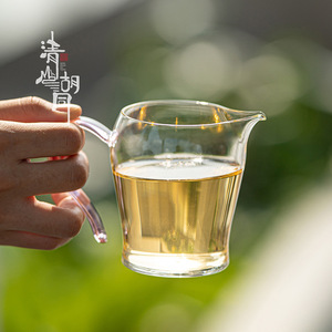Pichet à thé en verre transparent avec poignée colorée, design bec d'aigle, pour service de thé Kung Fu, origine Dehua, style simple - Product Image 4
