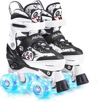 Patins à roulettes ajustables pour enfants, mignons, avec des roues lumineuses en PU 82A, patins à roulettes quad pour les sports de plein air, garçons, filles, enfants